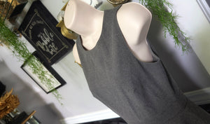 Banana Republic Grey Asymmetrical Ruffle Dress sz4