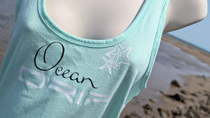 Ocean Drip Mint Starfish Tank Top LG NEW