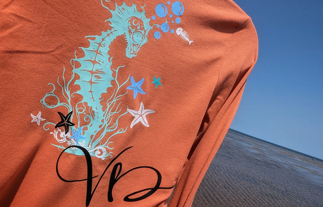 Vixen Drip Gothic Ocean Vibes Seahorse Shirt SM