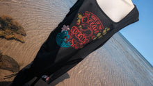Load image into Gallery viewer, Ocean Drip Black Anchor &amp; Orchid Rouched Dress XXXL
