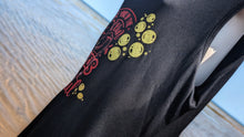 Load image into Gallery viewer, Ocean Drip Black Anchor &amp; Orchid Rouched Dress XXXL
