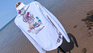 ACX Ocean Drip Glitter Handmade Octopus Athletic Jacket LG