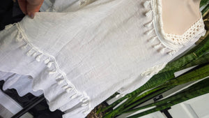 Sun Carl White Boho Beach Cover Up SM-XL