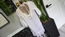 Load image into Gallery viewer, Sun Carl White Boho Beach Cover Up SM-XL
