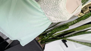 Delia's Mint Lace Coquette Sheer Mini Dress MD