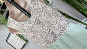 Delia's Mint Lace Coquette Sheer Mini Dress MD