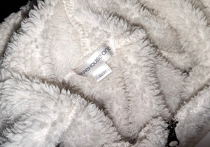 Warehouse One Ivory Sherpa Comfy Hoodie 3X