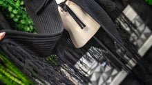 Load image into Gallery viewer, Killstar Black Sweater Knit Oversize Hood Cape Shawl O/S
