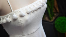 Load image into Gallery viewer, Princess Polly White Linen Boho Mini Dress sz2
