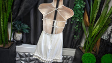 Load image into Gallery viewer, Princess Polly White Linen Boho Mini Dress sz2
