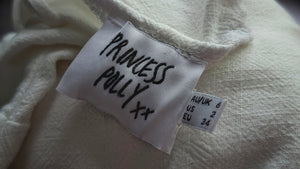 Princess Polly White Linen Boho Mini Dress sz2