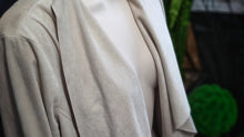 Load image into Gallery viewer, Meg &amp; Margot Tan Faux Suede Asymmetrical Jacket MD
