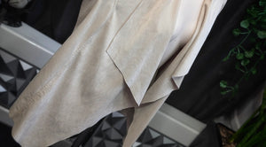 Meg & Margot Tan Faux Suede Asymmetrical Jacket MD