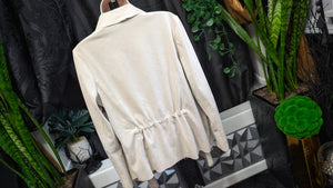 Meg & Margot Tan Faux Suede Asymmetrical Jacket MD