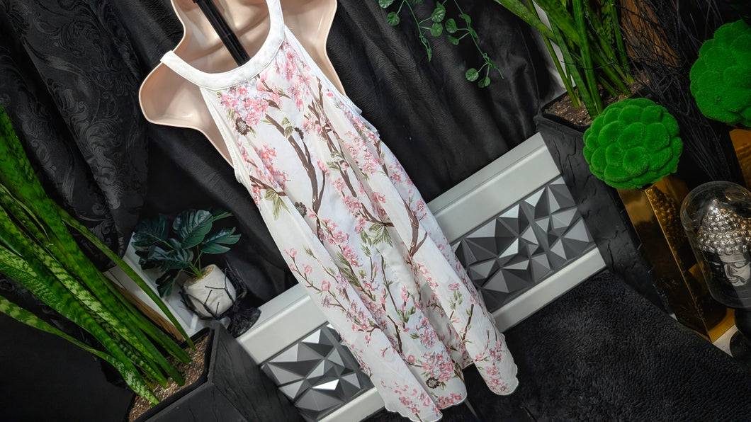 Fashion Family Cherry Blossom Sheer Glowy Tunic Tank Top 2XL