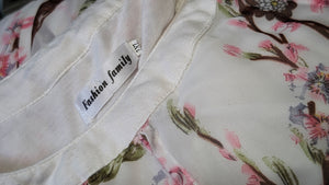 Fashion Family Cherry Blossom Sheer Glowy Tunic Tank Top 2XL