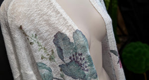 Eclipse Sheer Mesh Floral Cottagecore Cardigan LG
