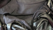 Load image into Gallery viewer, Vintage Leather Spiked Ruffle Ball Clasp Hobo Purse Bag
