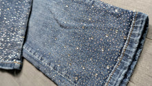 Load image into Gallery viewer, Alison Sheri Rhinestone Embellished Denim Jeans LG
