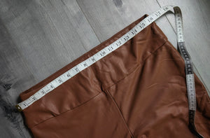 Signature Reitmans Brown Faux Leather Pants Sz14