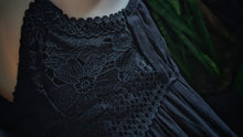 Load image into Gallery viewer, Wild Skye Black Boho Lace Maxi Dress XS
