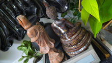 Load image into Gallery viewer, Geisha Buddha Hand Carved Wood &amp; Resin Intricate Decorative Statues 2pcs
