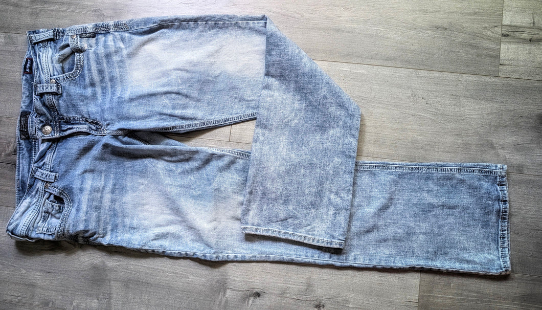 Silver 925 Women's Suki Mid Baby Boot Denim Acid Wash Jeans 36/33