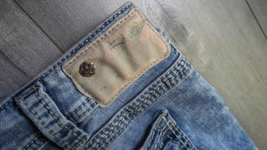 Silver 925 Women's Suki Mid Baby Boot Denim Acid Wash Jeans 36/33
