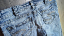 Load image into Gallery viewer, Silver 925 Women&#39;s Suki Mid Baby Boot Denim Acid Wash Jeans 36/33
