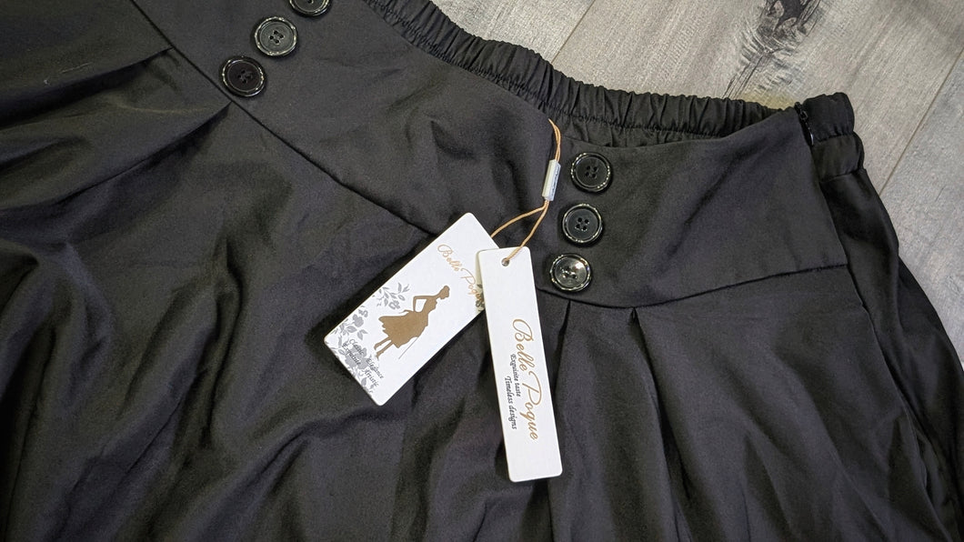 Belle Poque Black Midi Circle Skirt 3XL NWT
