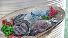Load image into Gallery viewer, Amethyst Crystal &amp; Artificial Moss in Seashell
