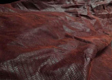 Load image into Gallery viewer, Alligator Crocodile Print Blackout Burgundy Curtain Panels
