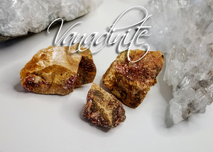 1" Vanadinite Crystal Clusters (3 pcs)