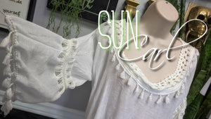 Sun Carl White Boho Beach Cover Up SM-XL