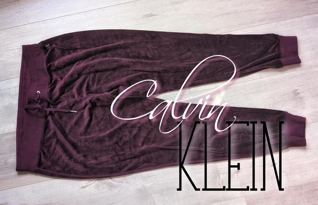 Calvin Klein Deep Purple Velour Lounge Pants XL