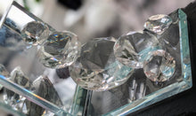Load image into Gallery viewer, Glass Faceted Diamond Waterfall Book Ends 2pcs
