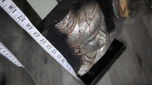 Japanese Terracotta Warrior Decorative Plaque on Stand