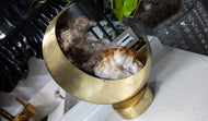 Citrine Crystal in Half Moon w/Pampas Grass