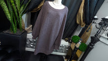 Load image into Gallery viewer, Joe Fresh Purplish Balloon Sleeve Ribbon Back Oversized Sweater 1X
