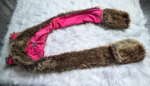 Wild Hats Faux Fur & Pink Fleece Bear Animal Hat Tuque