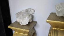 Load image into Gallery viewer, Gold Wall Sconces w/ Clear Quartz Crystals
