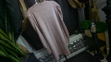 Load image into Gallery viewer, Revamped Dusty Rose Ribbed Knit Sweater Dress LG-XL
