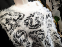 Load image into Gallery viewer, New Woman Design Damask Design Faux Fur Sweater XL
