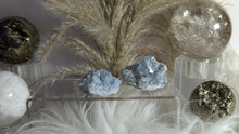 Load image into Gallery viewer, Blue Celestite Quartz Crystal Clusters 2pcs
