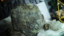Load image into Gallery viewer, 8&quot; Electroplated Pyrite Crystal Cluster on Stand
