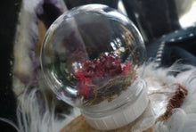 Load image into Gallery viewer, Plastic Moss Dome w/ Dyed Red Amethyst
