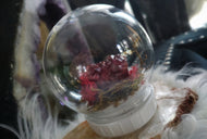 Plastic Moss Dome w/ Dyed Red Amethyst