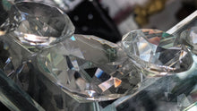 Load image into Gallery viewer, Glass Faceted Diamond Waterfall Book Ends 2pcs

