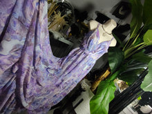 Load image into Gallery viewer, Privy Purple Floral Ruffle Halter Dress LG
