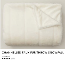 Load image into Gallery viewer, Indigo &quot;Snowfall&quot; Channelled Faux Fur Throw
